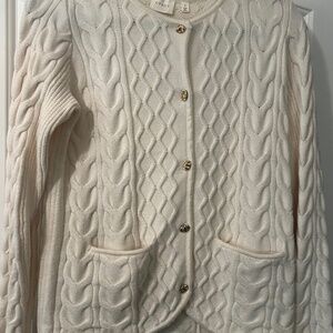 Gold button Cyrus cardigan sweater with pockets Size S